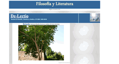 Desktop Screenshot of filosofiayliteratura.org